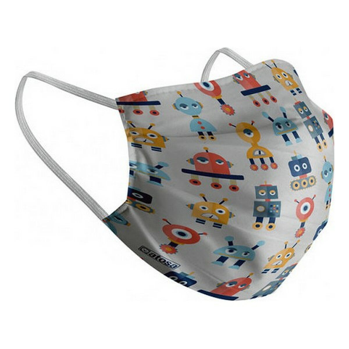 Hygienic Reusable Fabric Mask Children's Robot 10-12 Years
