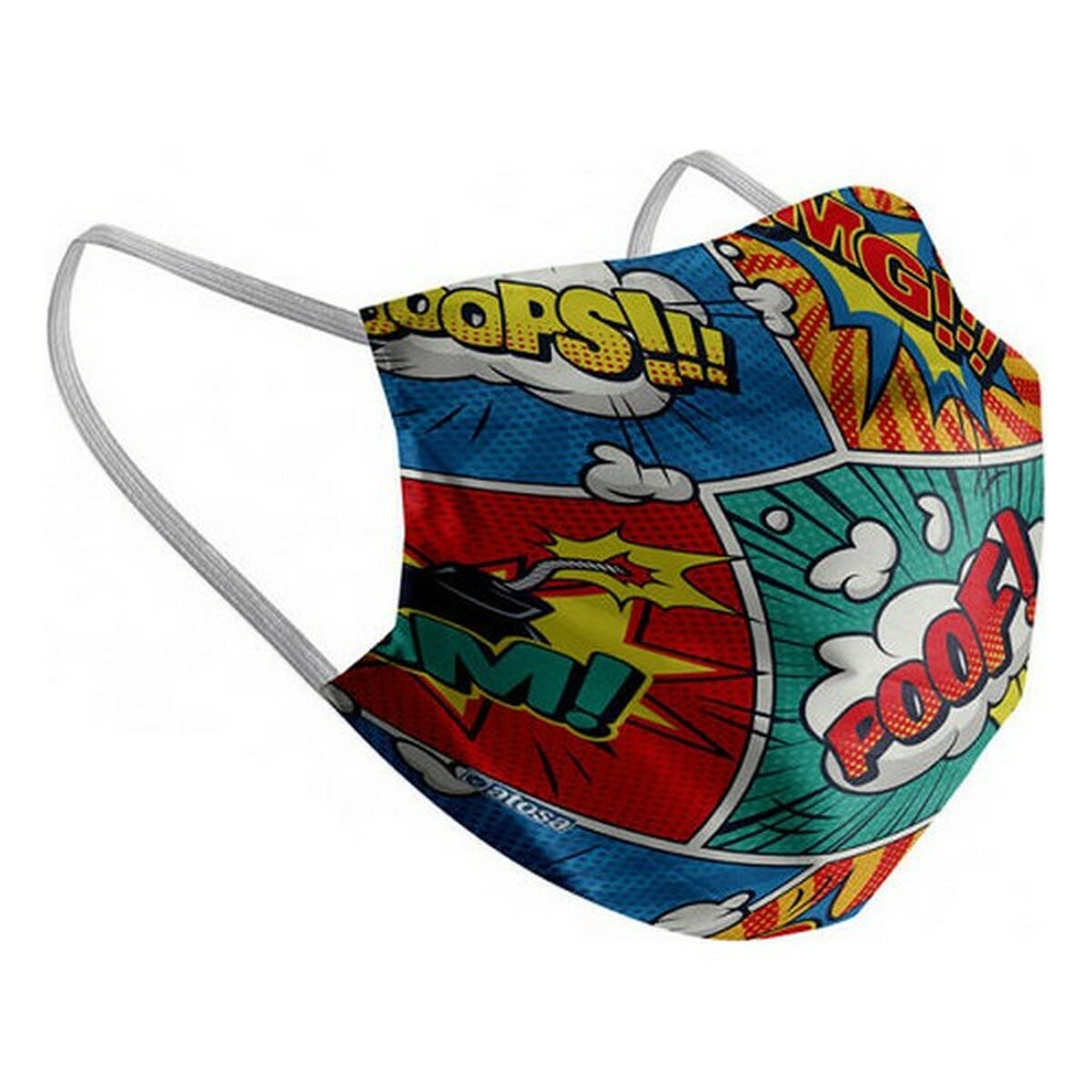 Hygienic Reusable Fabric Mask comic 10-12 Years